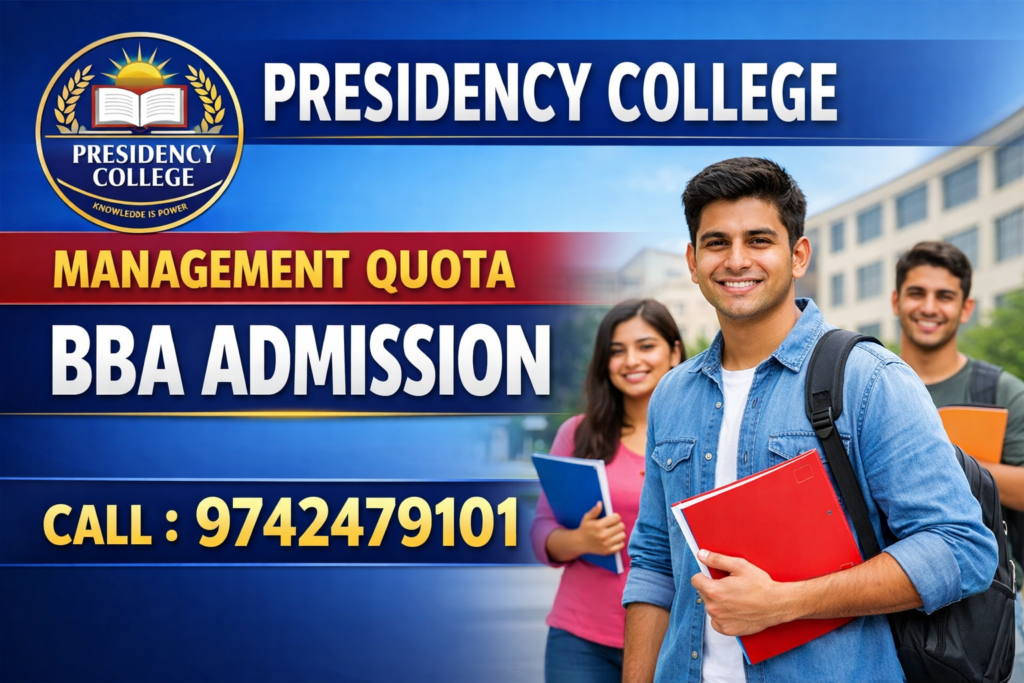 Presidency College Management Quota BBA Admission.