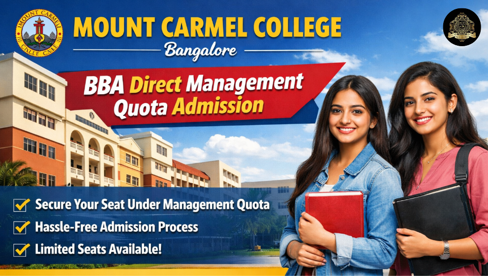 Mount Carmel College BBA Direct Management Quota Admission.