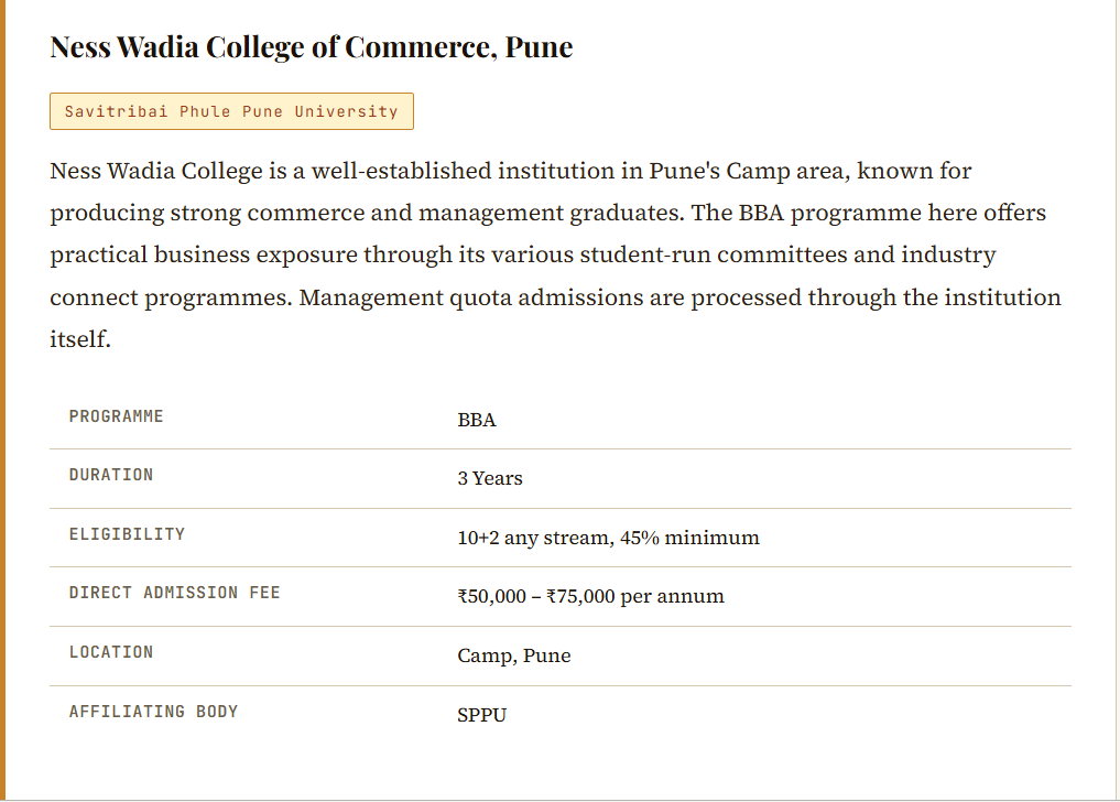 BBA Direct Admission in Top Colleges of Pune.