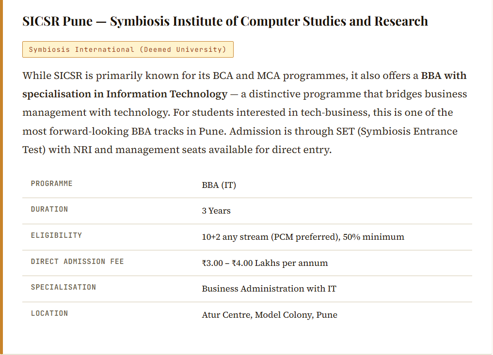 BBA Direct Admission in Top Colleges of Pune.