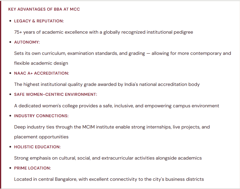 BBA Direct Admission Open for Mount Carmel College.