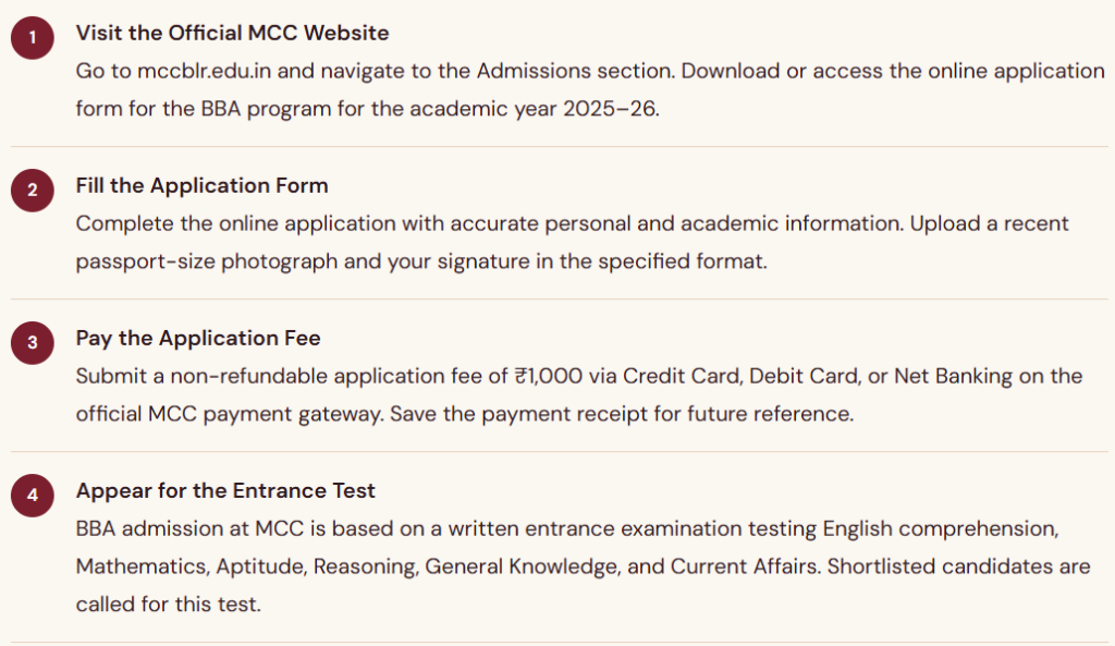 BBA Direct Admission Open for Mount Carmel College.
