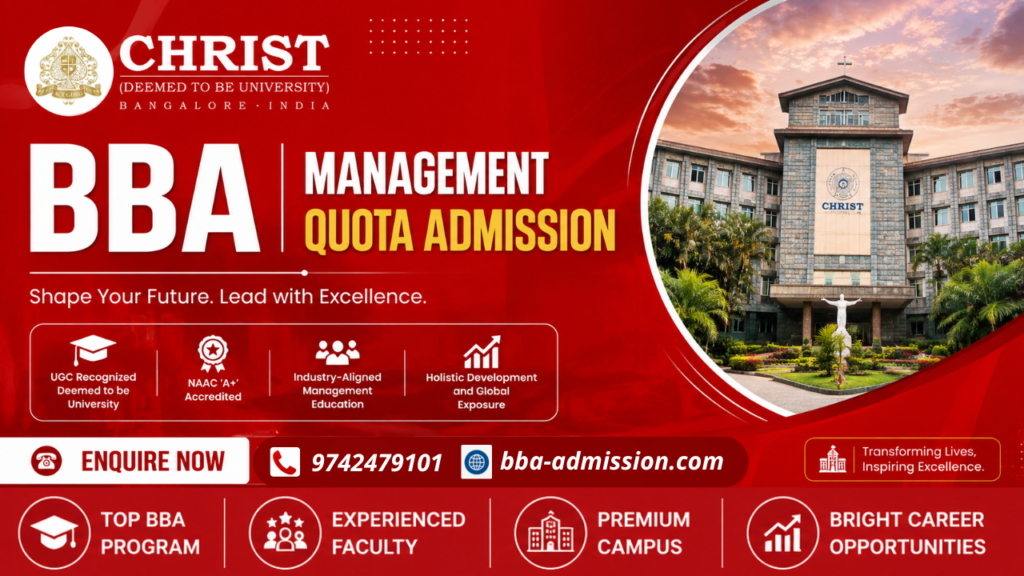 Christ Bangalore BBA Management Quota Admission.